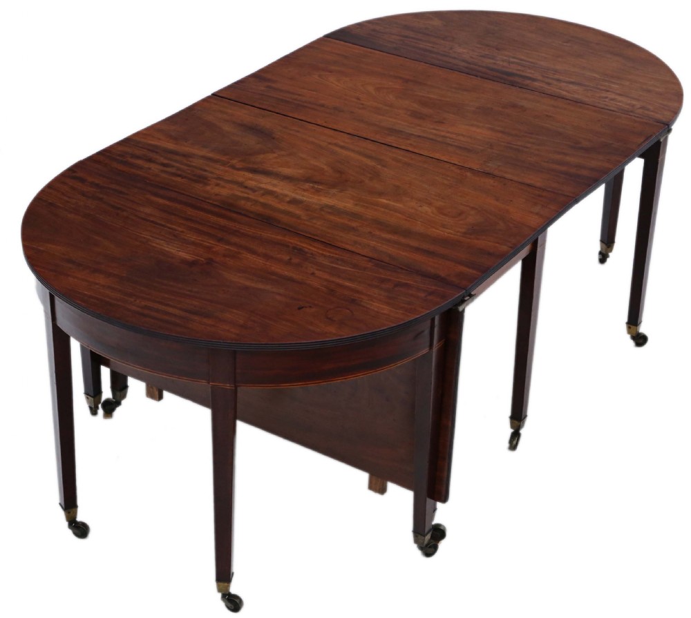 ANTIQUE VERY LARGE FINE QUALITY ~9' CUBAN MAHOGANY EXTENDING DINING TABLE View IX