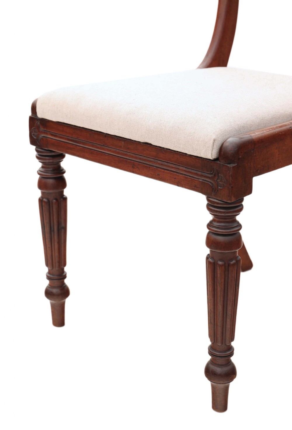 Set of 10 Regency C1825-1835 carved mahogany dining chairs View VII