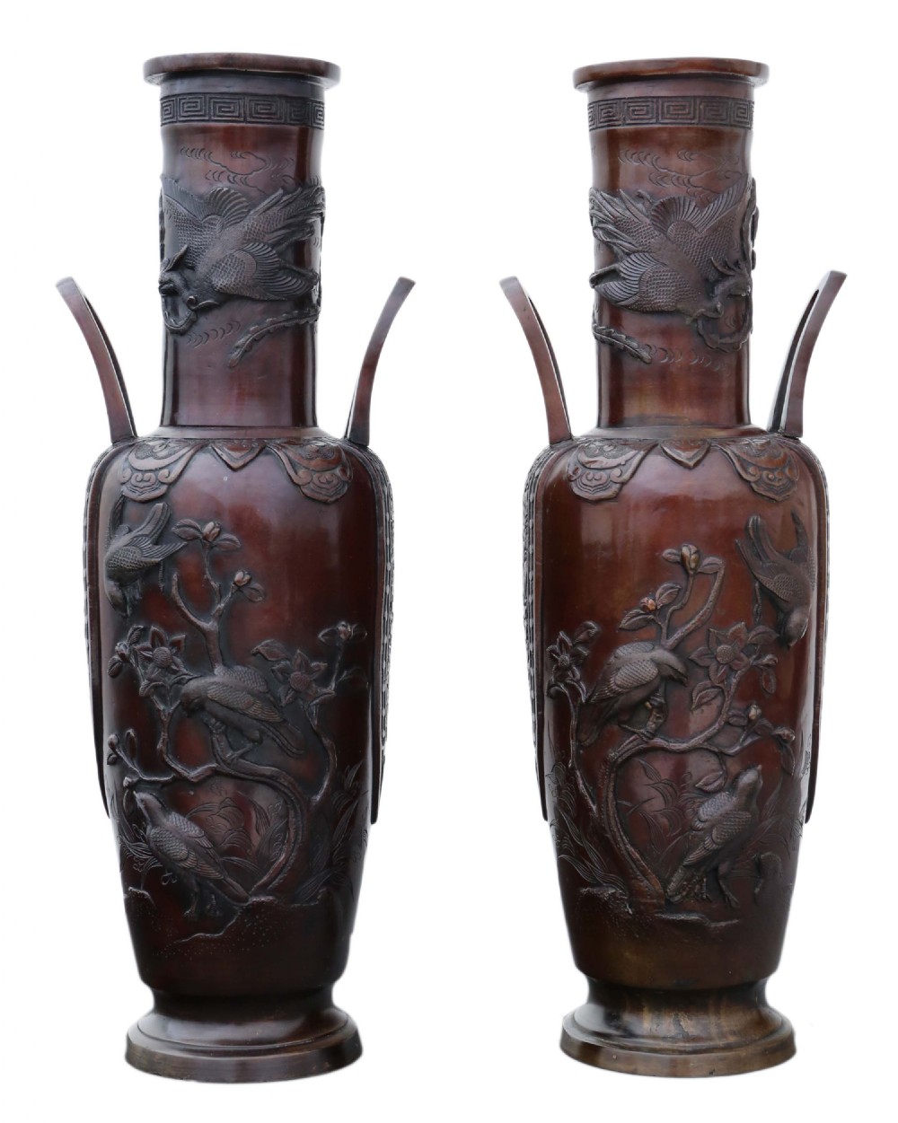 Late 19th Century Chinese bronze champleve vase