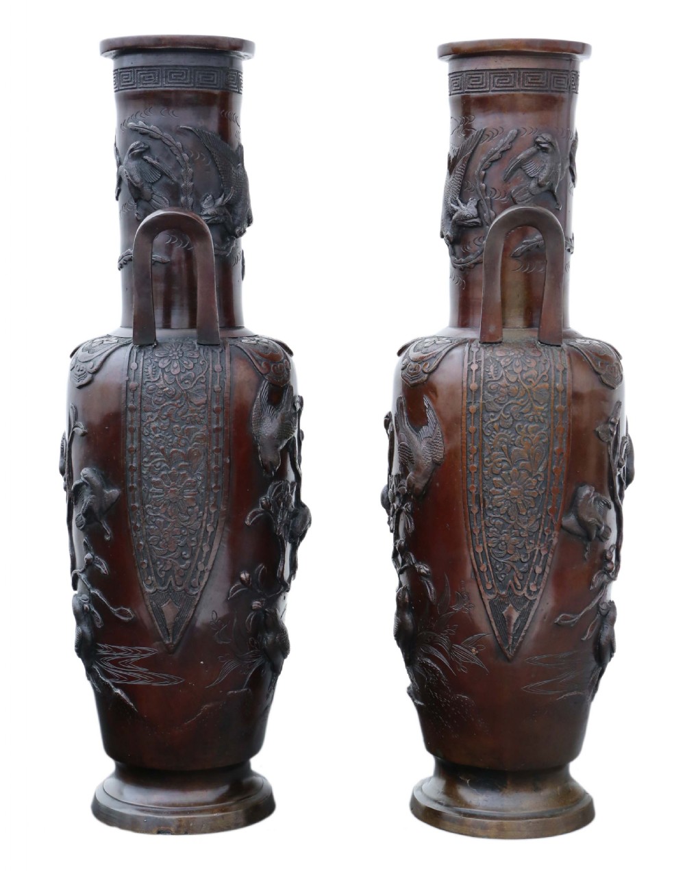 Late 19th Century Chinese bronze champleve vase View II
