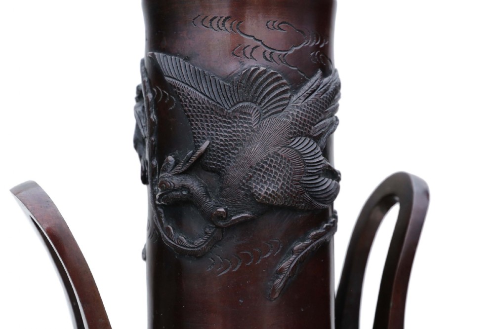 Late 19th Century Chinese bronze champleve vase View V