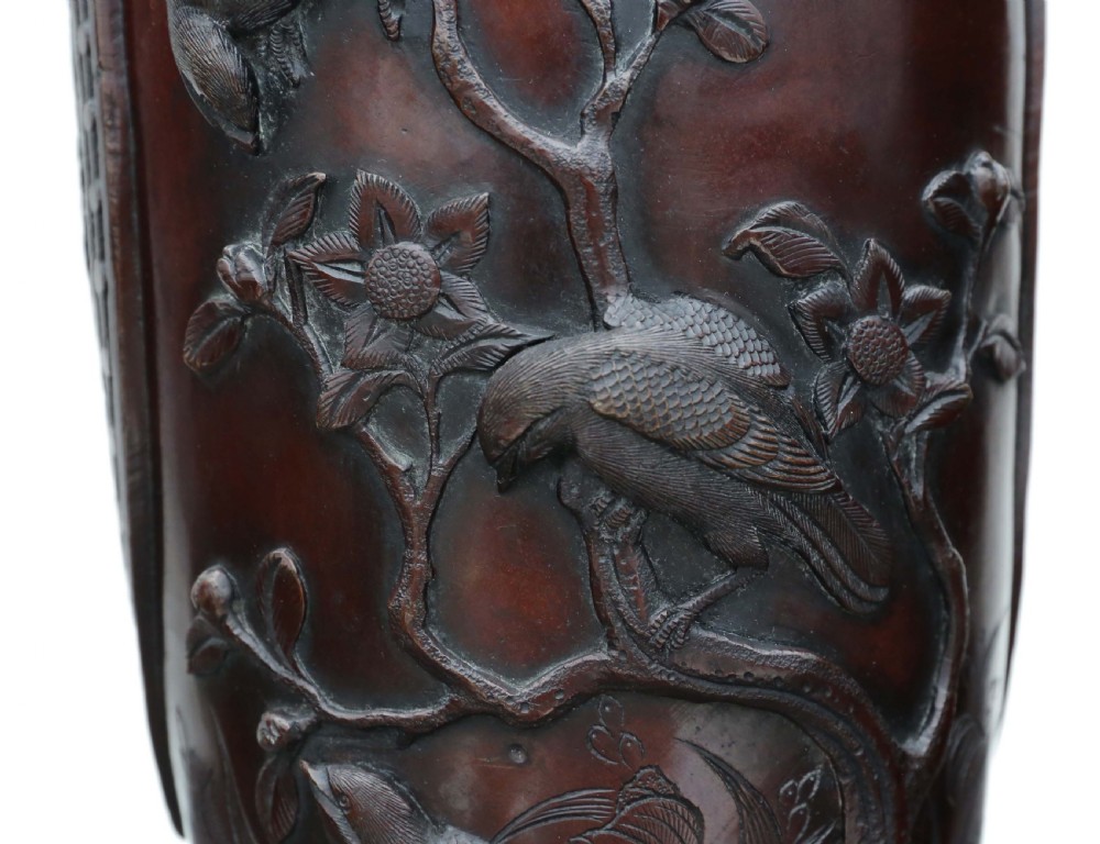 Late 19th Century Chinese bronze champleve vase View VI