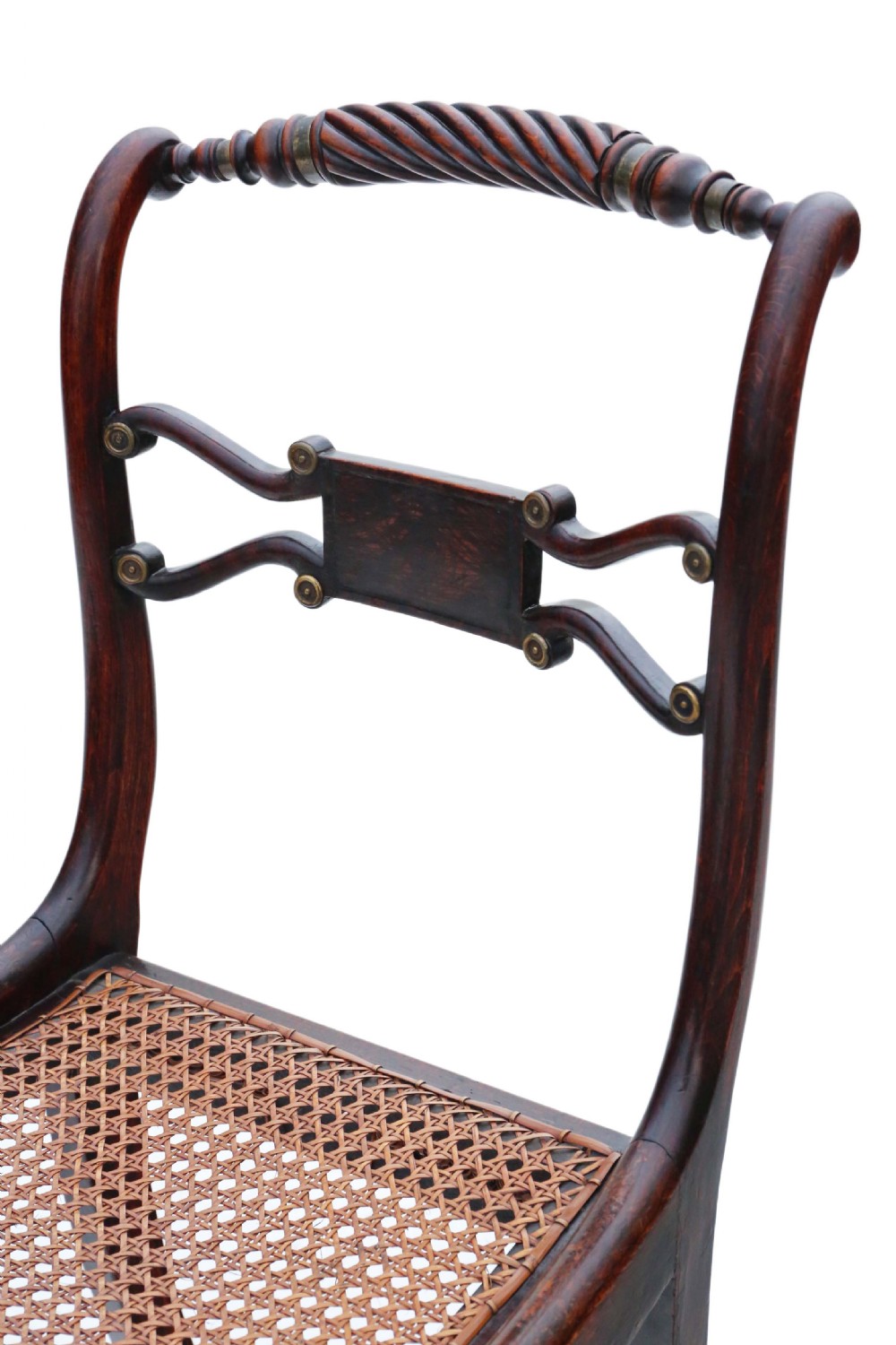 Set of eight Regency faux rosewood dining chairs 19th Century View VII