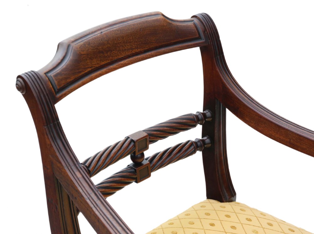 Georgian C1820 mahogany elbow desk carver chair View VI