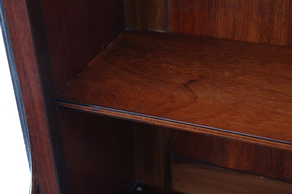 Georgian revival mahogany glazed bookcase on cupboard C1890 View VI