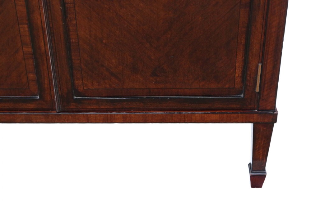 Georgian revival mahogany glazed bookcase on cupboard C1890 View XI