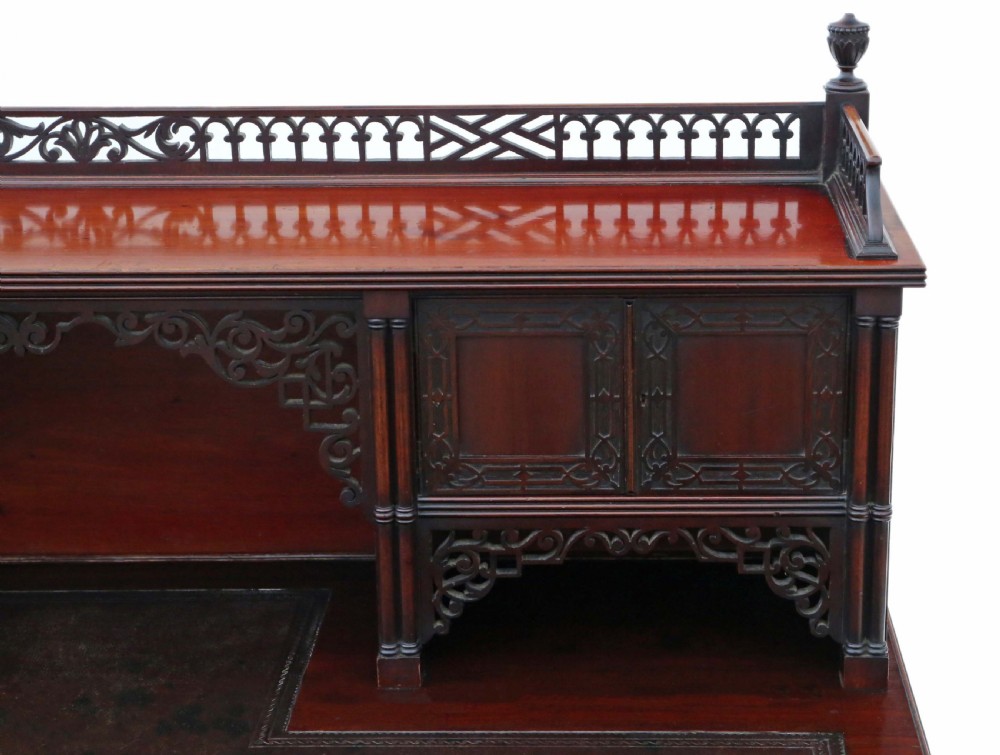 Victorian mahogany twin pedestal desk Edwards & Roberts View VII