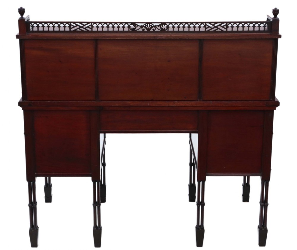 Victorian mahogany twin pedestal desk Edwards & Roberts View XVIII