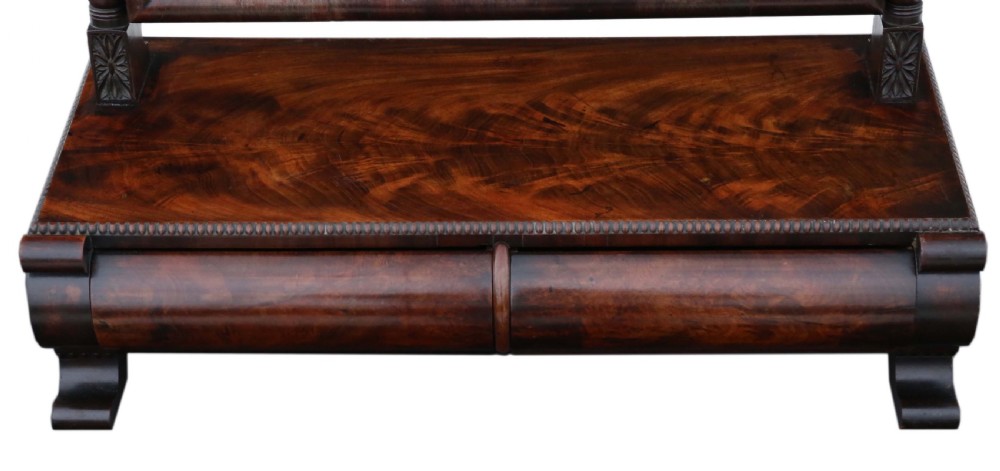Georgian C1825 mahogany dressing table swing mirror toilet  View III