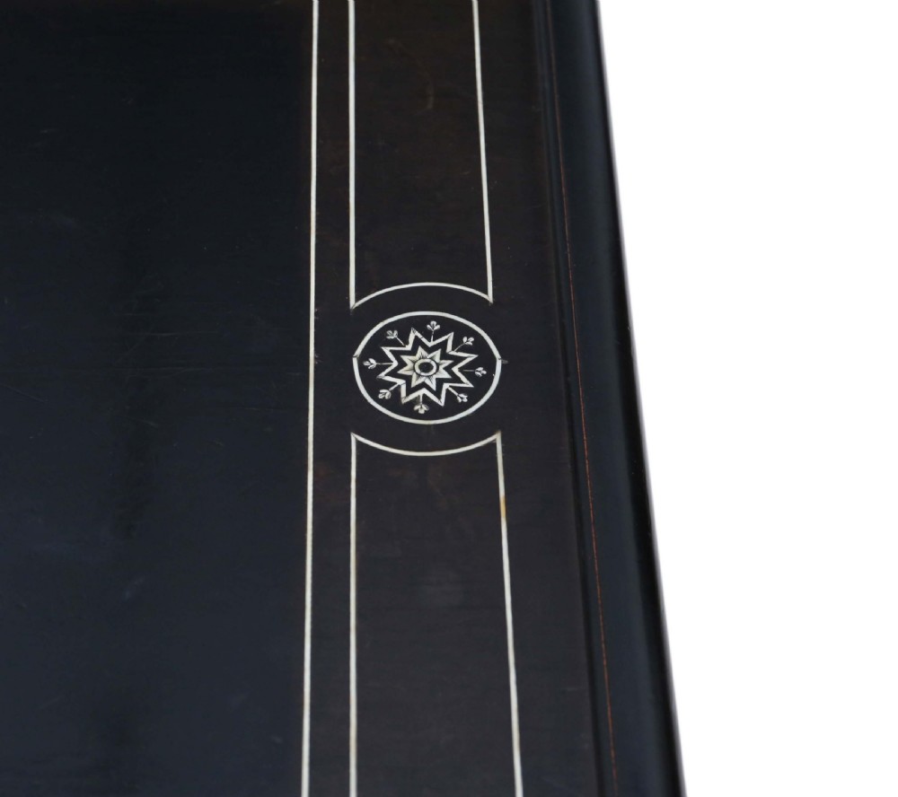 Victorian aesthetic ebonised and gilt folding card tea table View VI