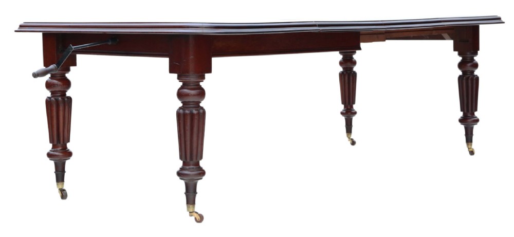 Victorian mahogany windout extending dining table View V