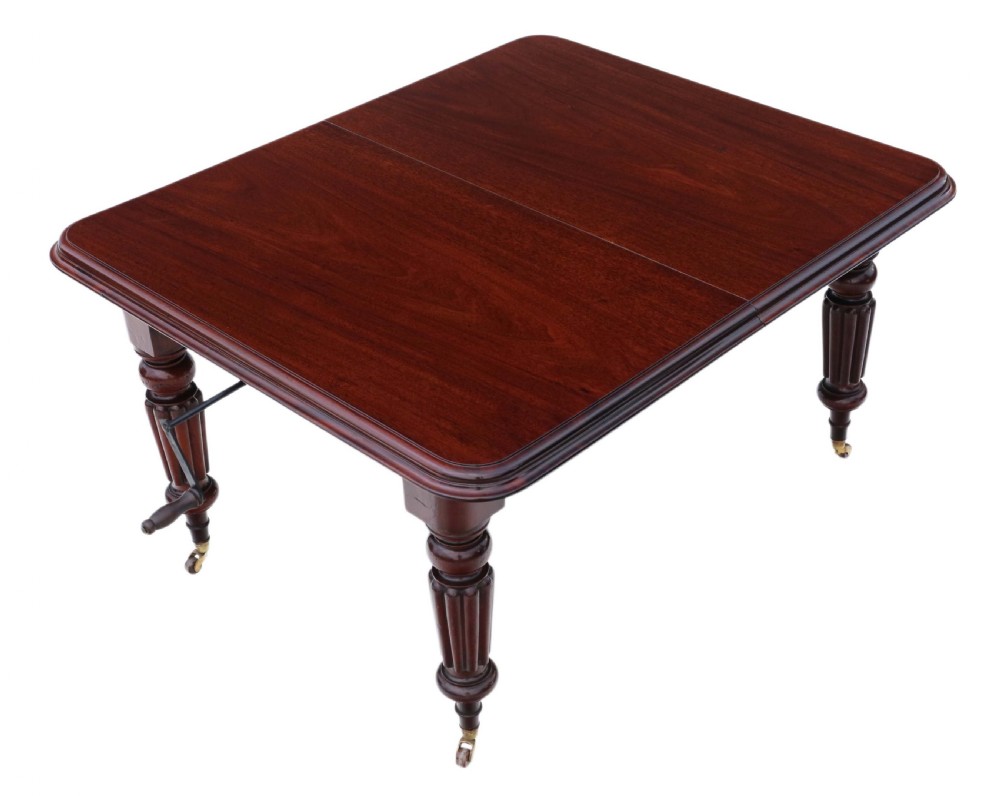 Victorian mahogany windout extending dining table View VIII
