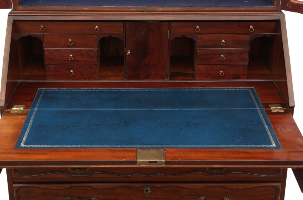 William IV mahogany glazed bureau bookcase View V