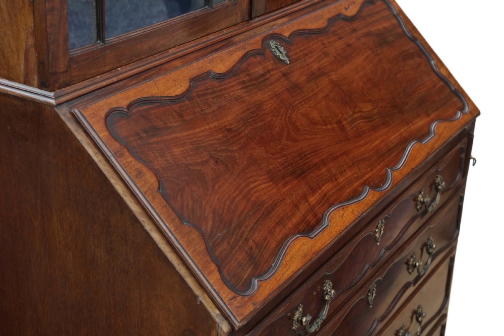 William IV mahogany glazed bureau bookcase View IX