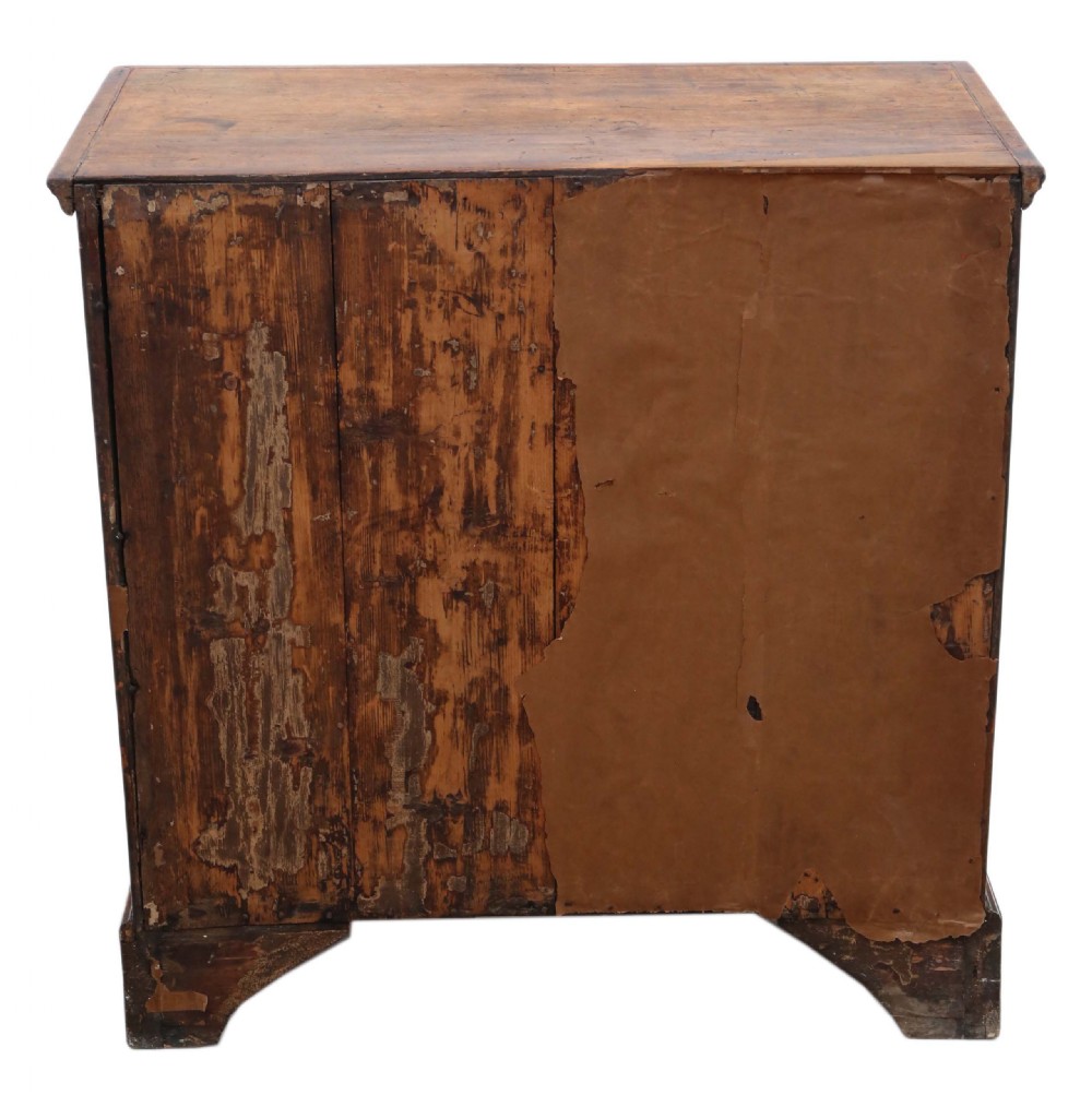 Georgian oyster walnut and fruitwood chest of drawers View XII