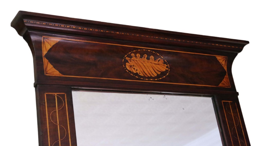 Georgian mahogany overmantle wall mirror View III