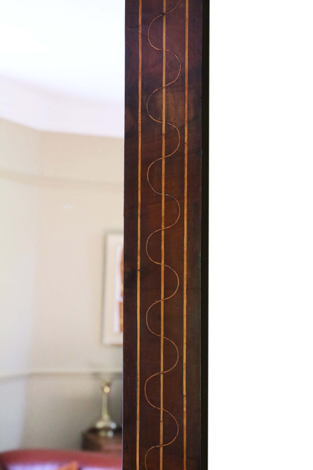 Georgian mahogany overmantle wall mirror View V