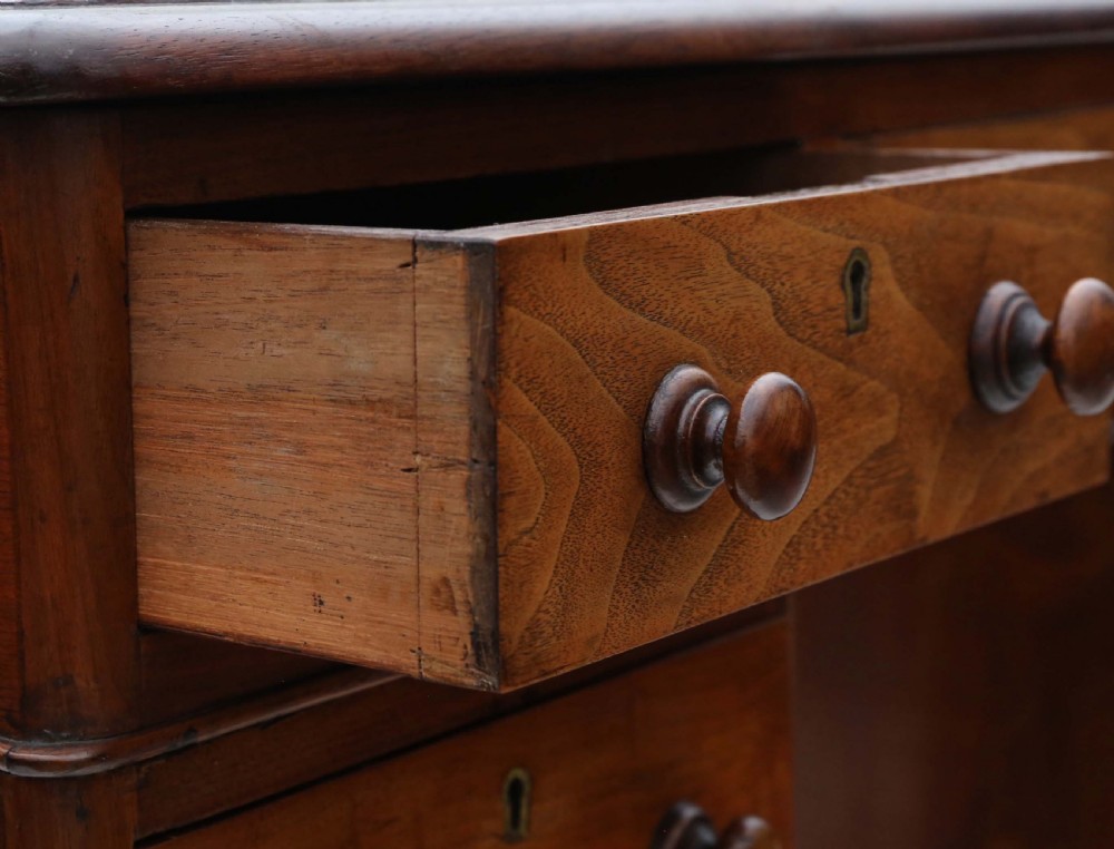 19th Century mahogany desk twin pedestal  View IX