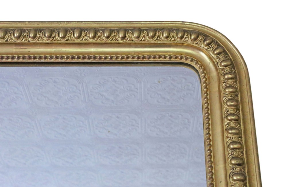 19th Century gilt mirror overmantle wall View II