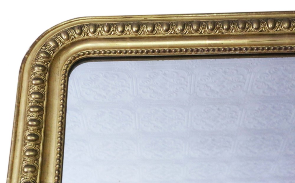 19th Century gilt mirror overmantle wall View III