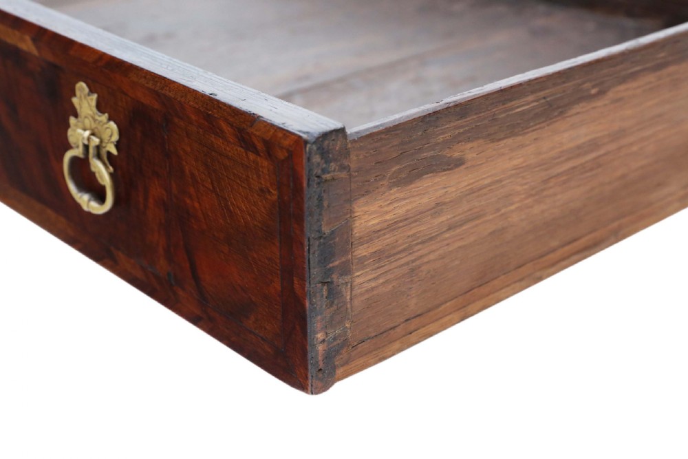 Georgian burr walnut bureau View VIII