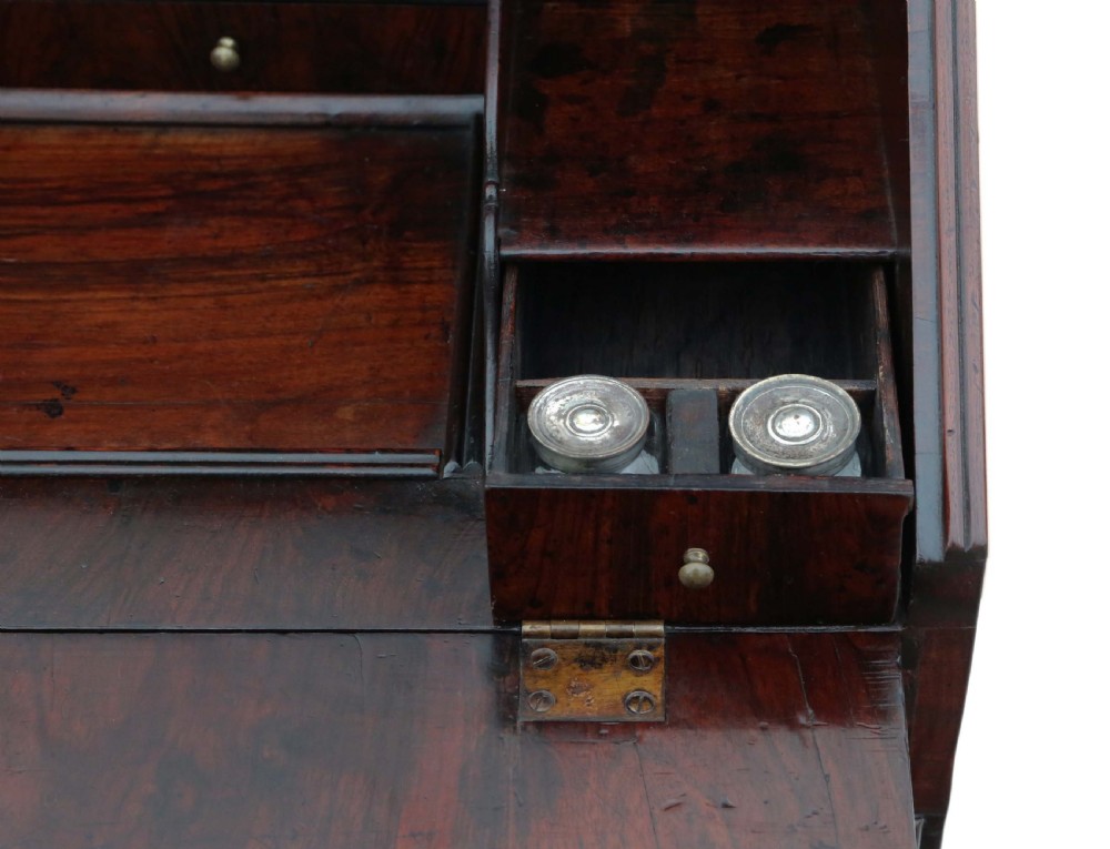 Georgian burr walnut bureau View IX