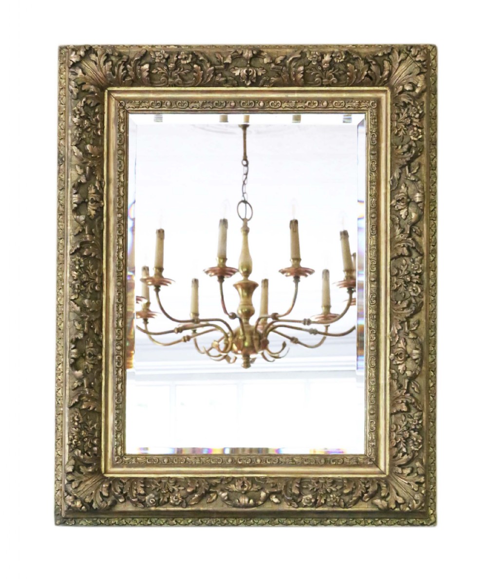 Gilt 19th Century overmantle wall mirror