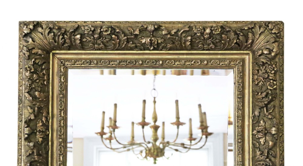 Gilt 19th Century overmantle wall mirror View II