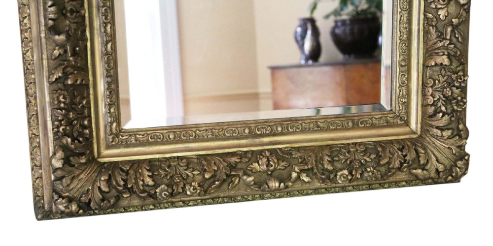 Gilt 19th Century overmantle wall mirror View III