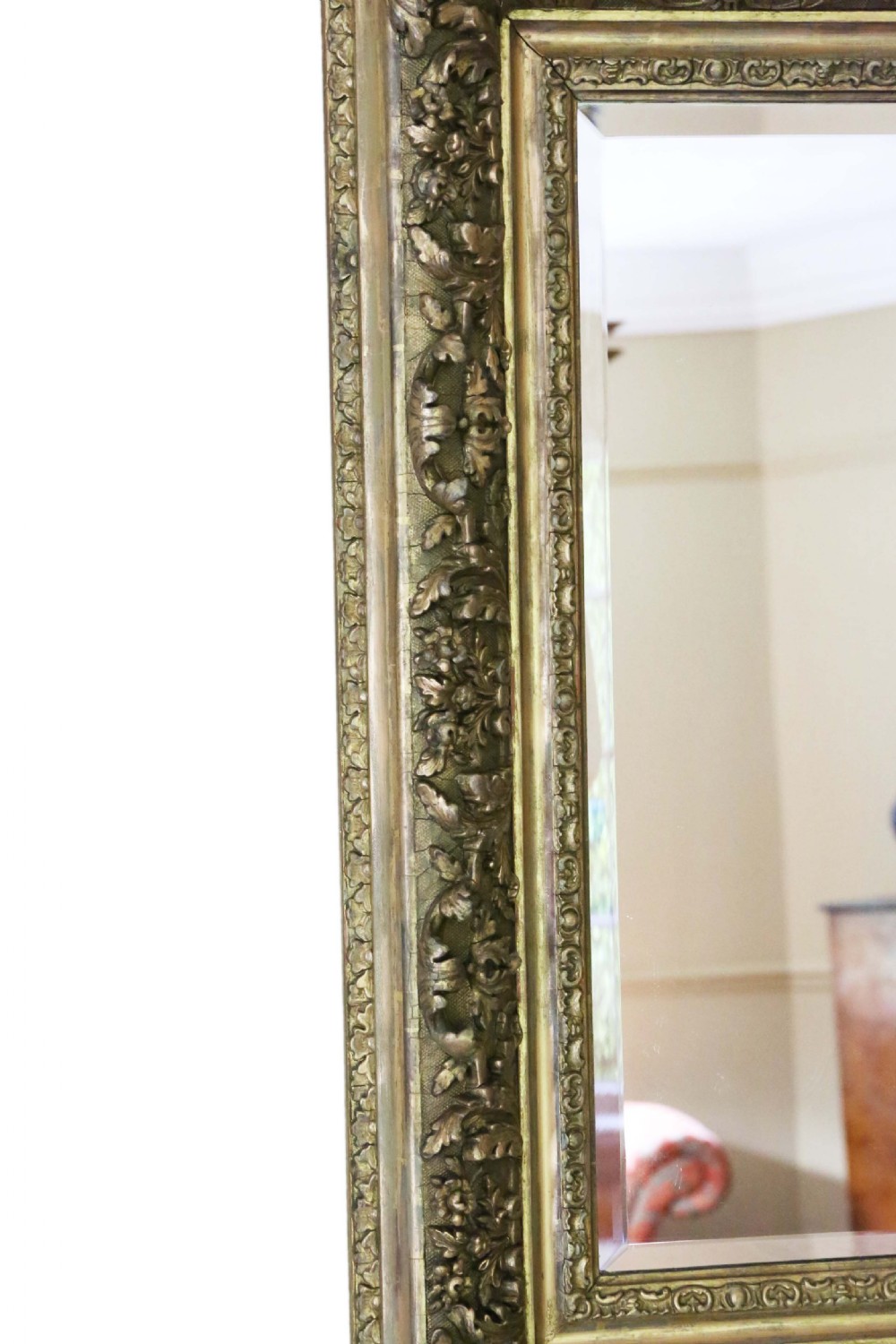 Gilt 19th Century overmantle wall mirror View VI