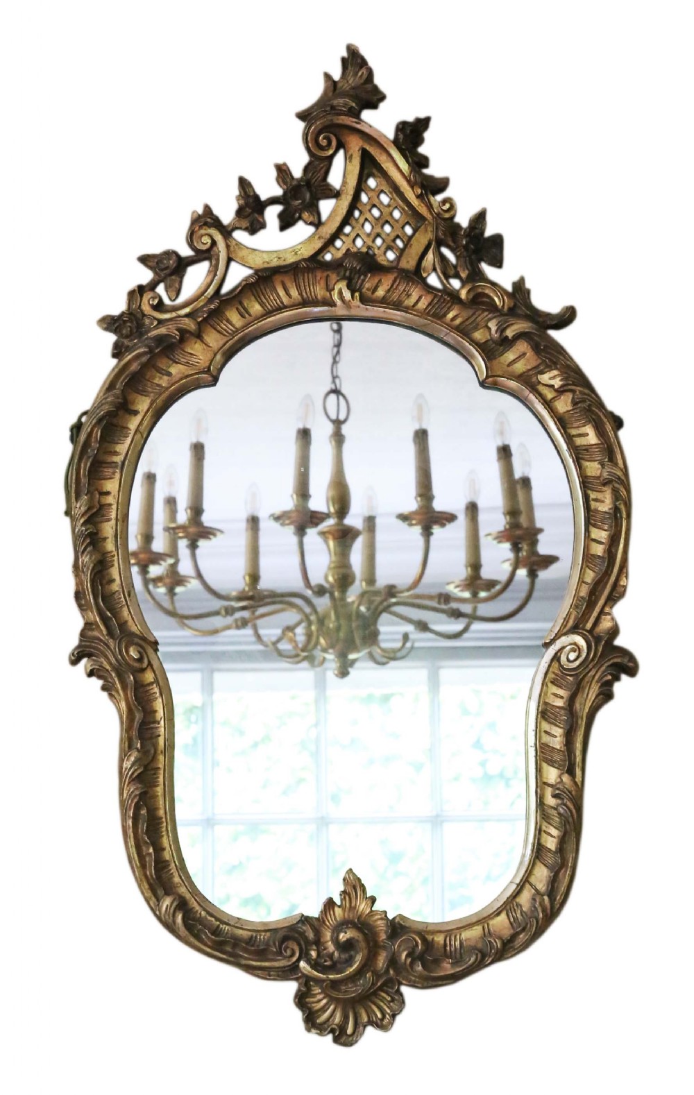 Gilt 19th Century overmantle wall mirror