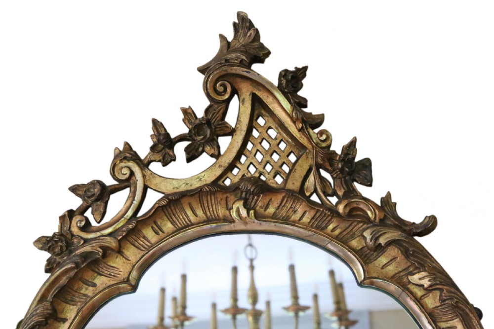 Gilt 19th Century overmantle wall mirror View II