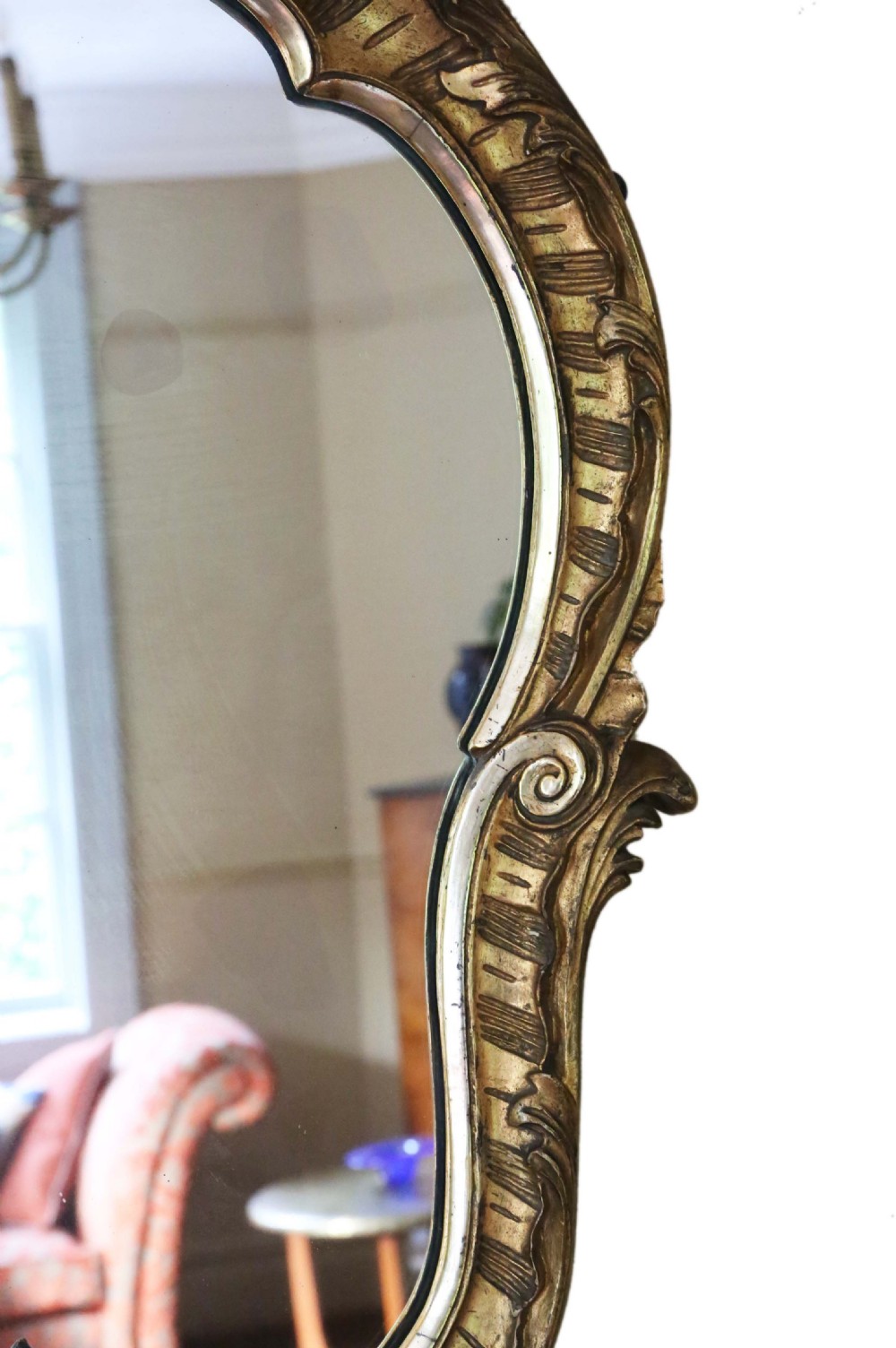 Gilt 19th Century overmantle wall mirror View IV