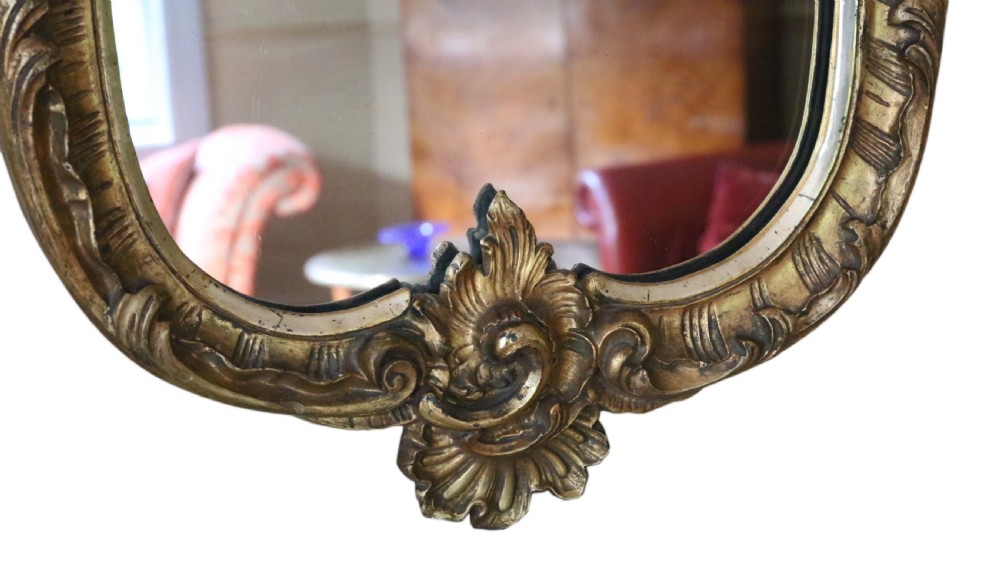 Gilt 19th Century overmantle wall mirror View VI
