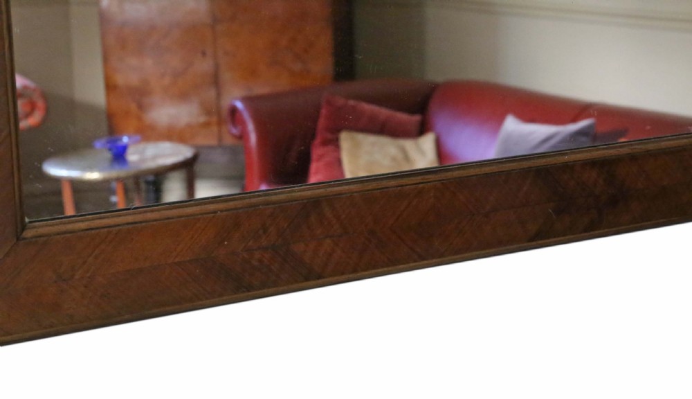 Large walnut  overmantle wall mirror C1900 View VIII