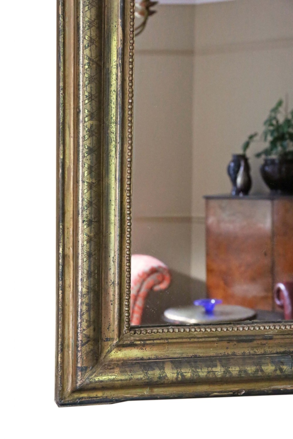 Gilt 19th Century overmantle wall mirror large  View IV