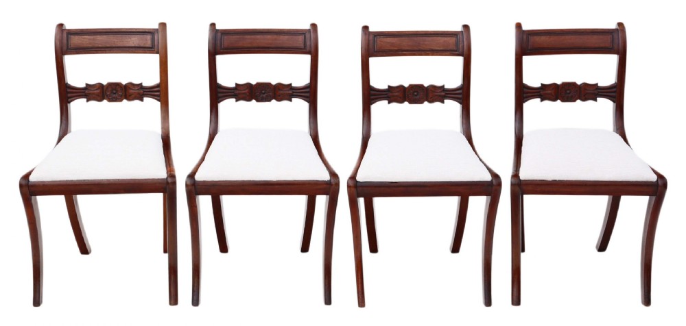 Set of 4 Regency C1825 mahogany dining chairs