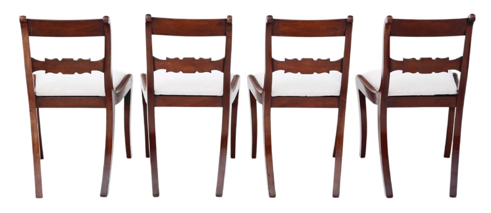 Set of 4 Regency C1825 mahogany dining chairs View II