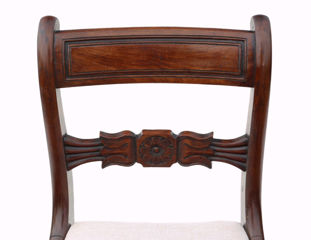 Set of 4 Regency C1825 mahogany dining chairs View VI