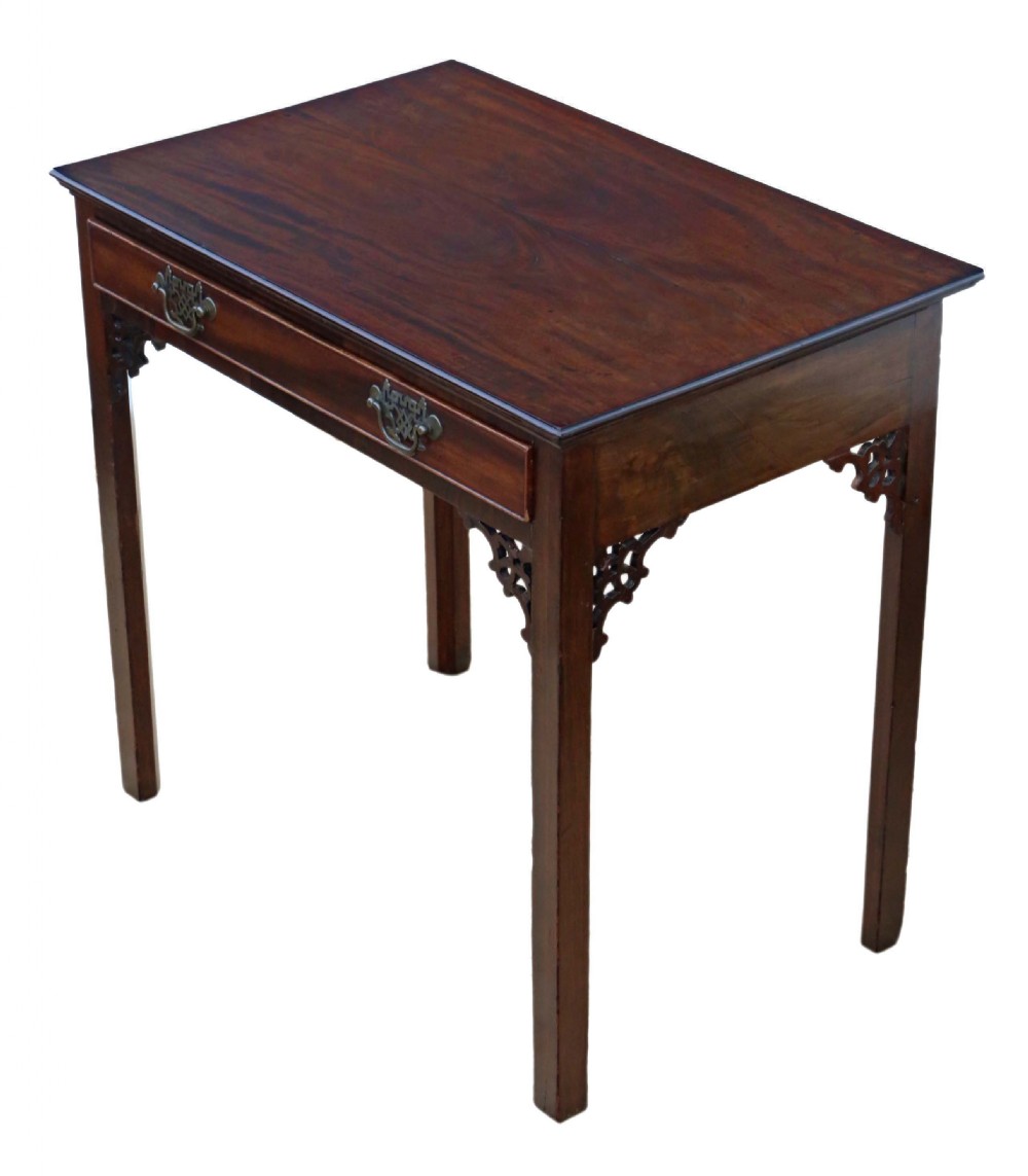 Georgian C1800 Cuban mahogany writing side table  View IV