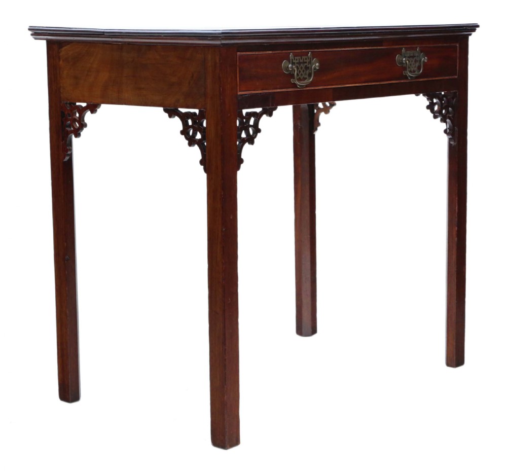 Georgian C1800 Cuban mahogany writing side table  View VI