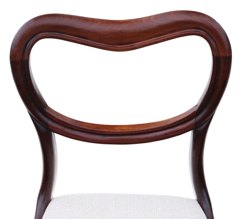 Set of 6 William IV mahogany balloon back dining chairs View V