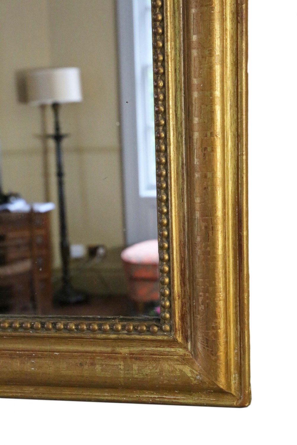 19th Century French gilt wall mirror overmantle  View III