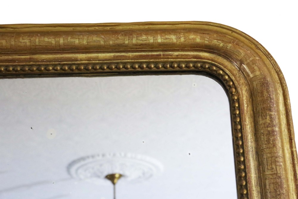 19th Century French gilt wall mirror overmantle  View IV