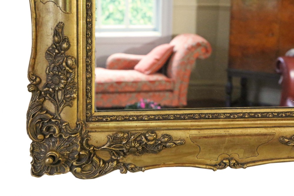 19th Century gilt wall mirror overmantle View III