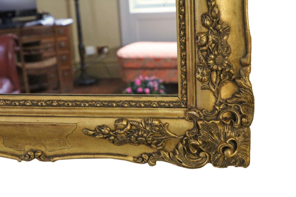 19th Century gilt wall mirror overmantle View IV