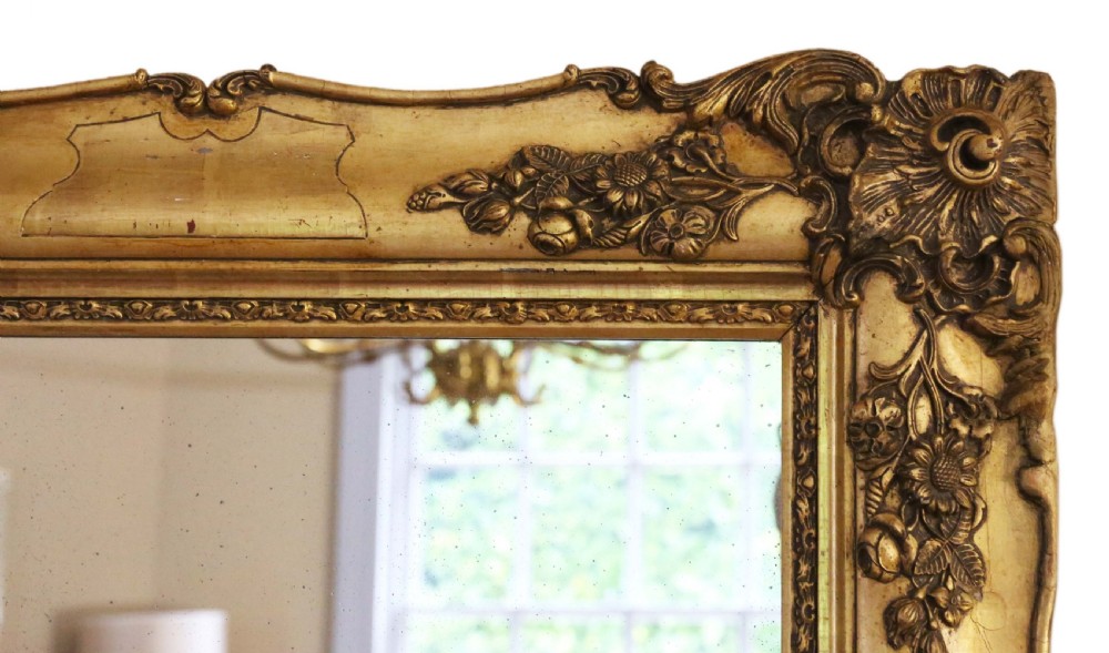 19th Century gilt wall mirror overmantle View VI