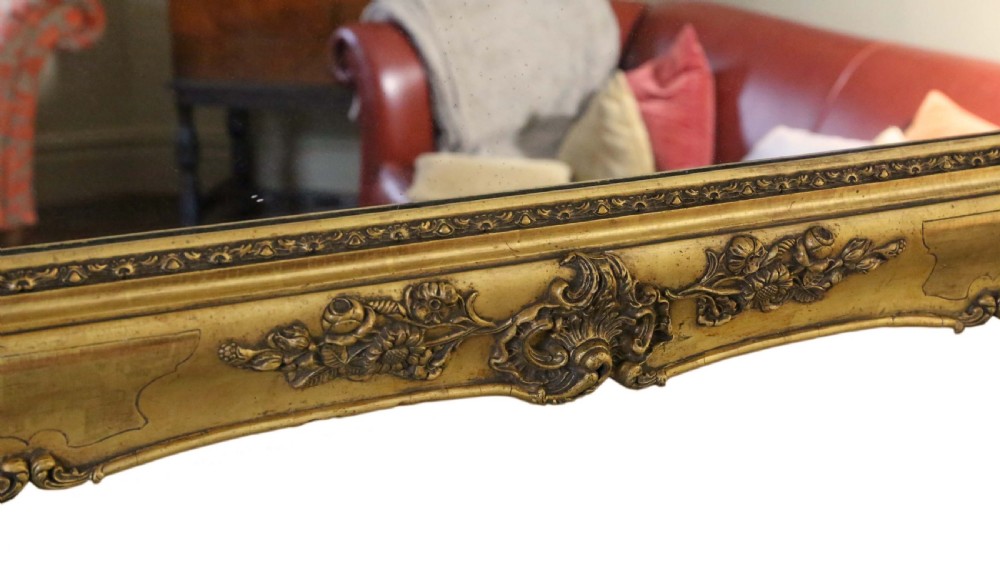 19th Century gilt wall mirror overmantle View VIII