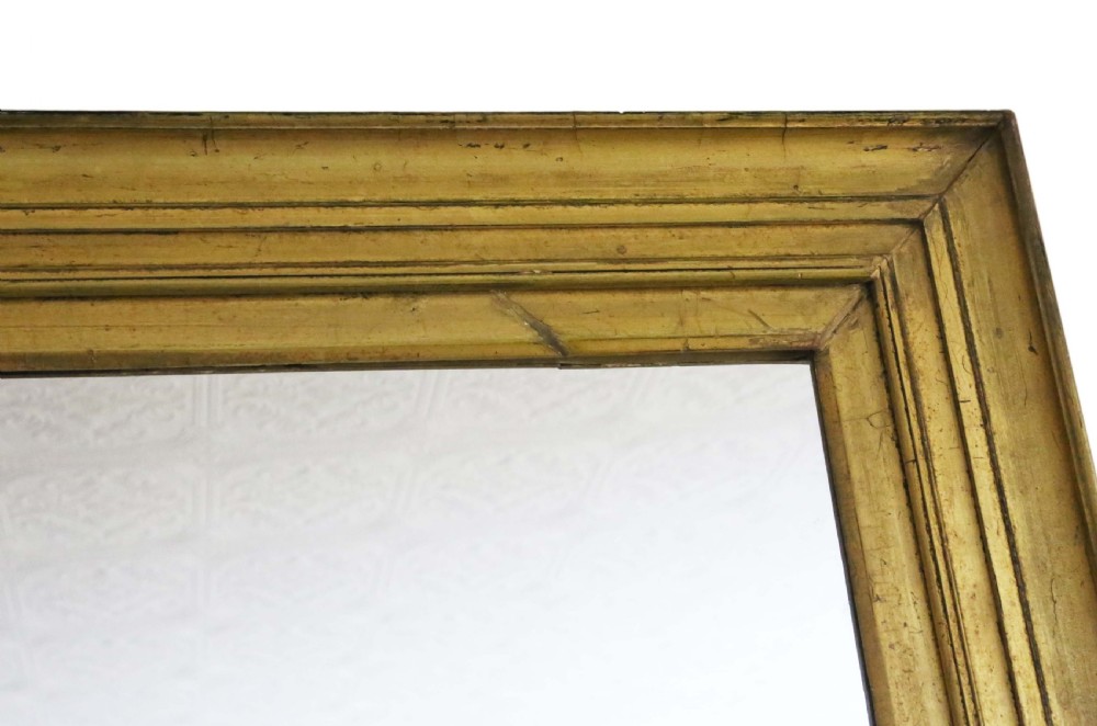 19th Century large gilt overmantle wall mirror  View II