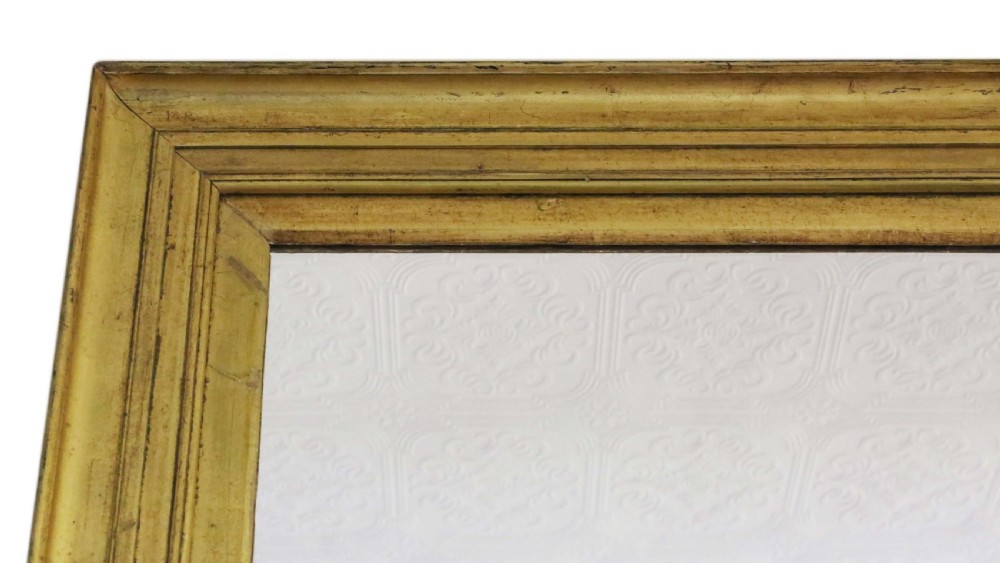 19th Century large gilt overmantle wall mirror  View IV
